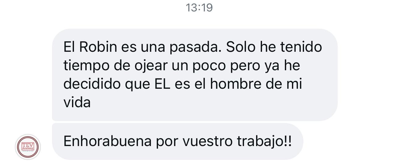 Testimonio real de usuaria de Robin